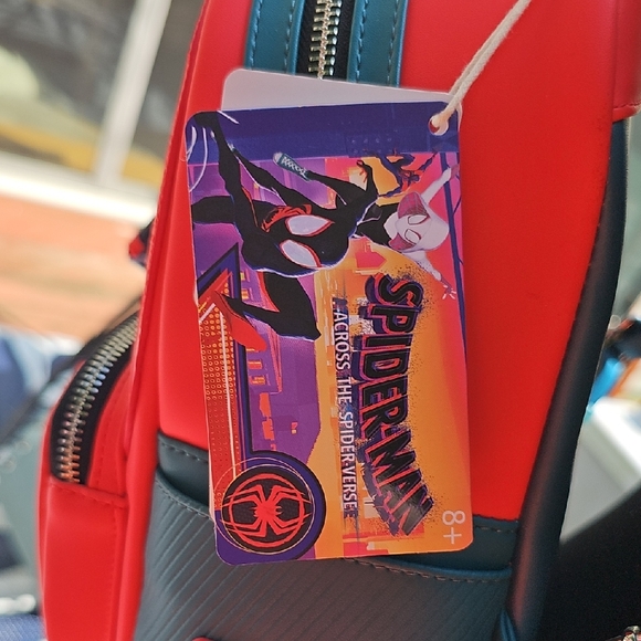 Loungefly Spiderman Into The Spiderverse Cosplay mini backpack. - Picture 8 of 13